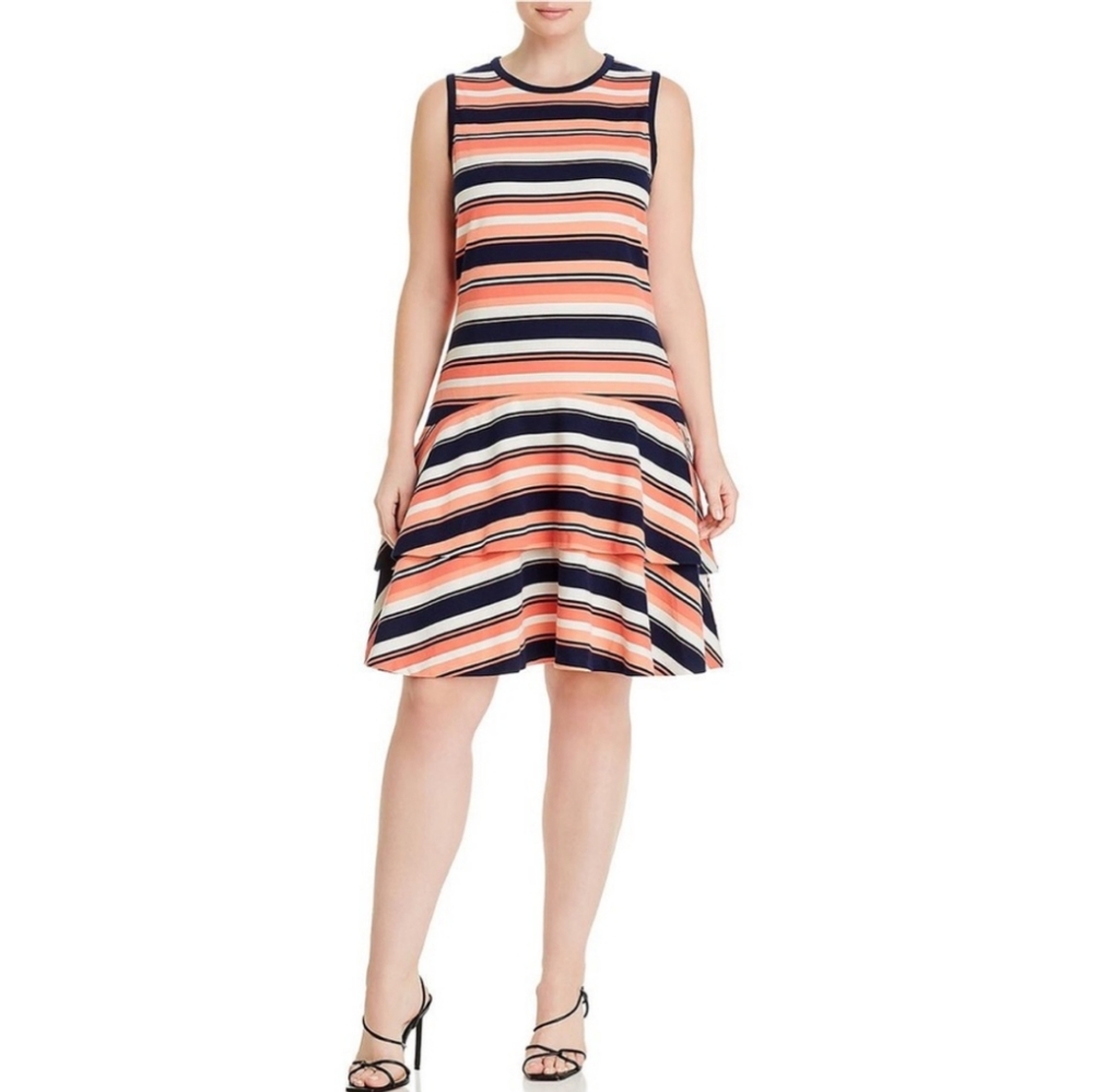Michael kors striped above the knee dress